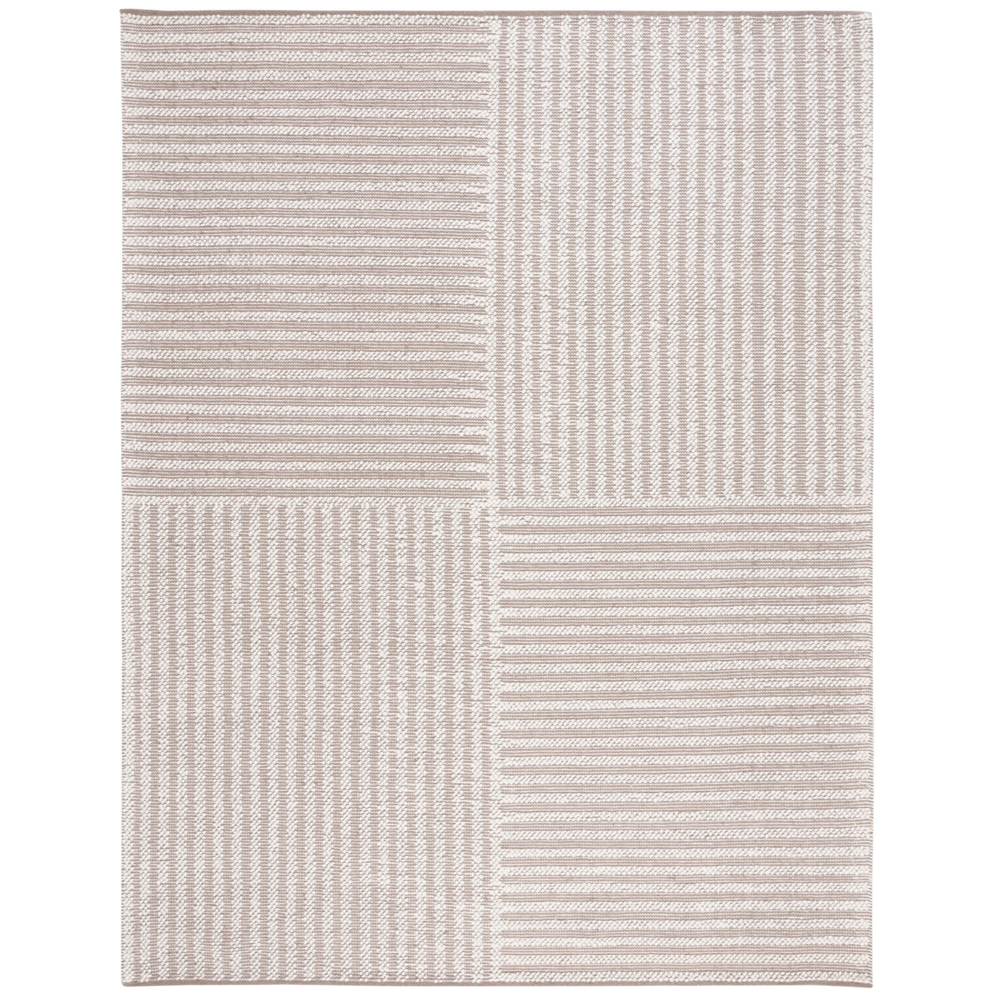 Highland Dunes Darvone Striped Handmade Flatweave Wool/Cotton Area Rug ...