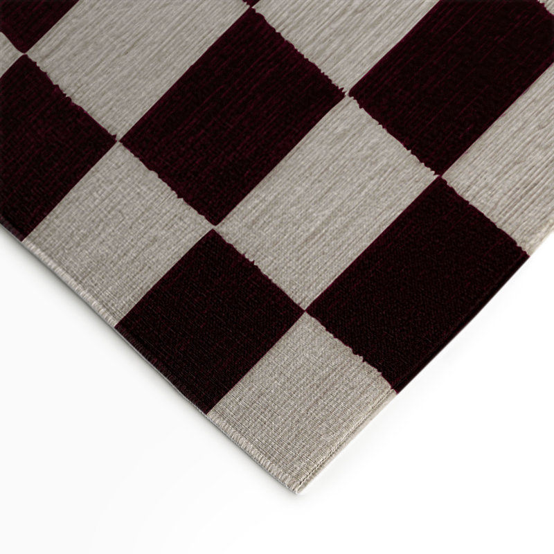 Tapis d'intérieur et d'extérieur à carreaux beige, Rectangle 9 pi x 12 pi