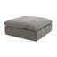 Orison - Canapé modulaire modulaire en tissu gris + repose-pieds