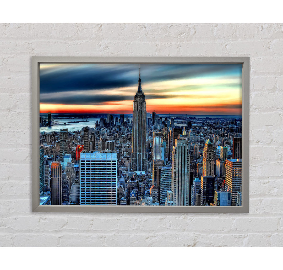 New York City On Top Of The World - Einzelner Bilderrahmen Kunstdrucke auf Leinwand