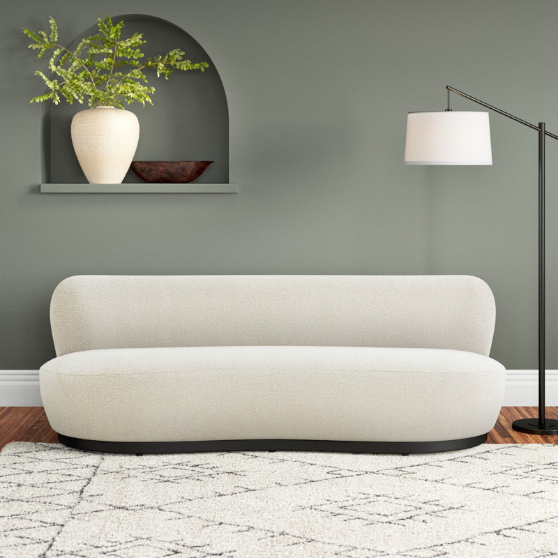 Portsmouth 90'' Upholstered Sofa, Ivory Boucle