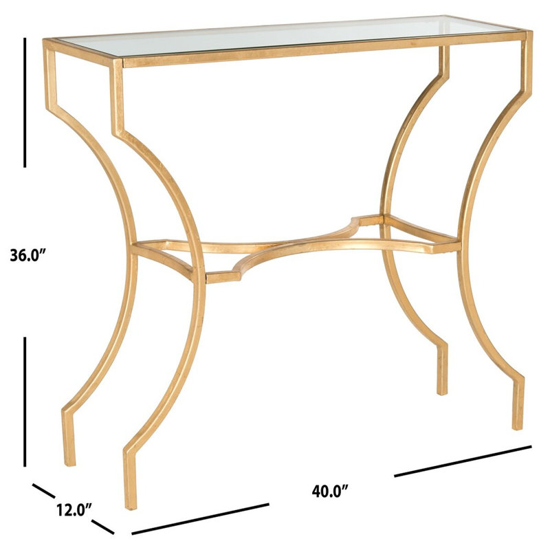 Naida 40'' Glass Top Console Table