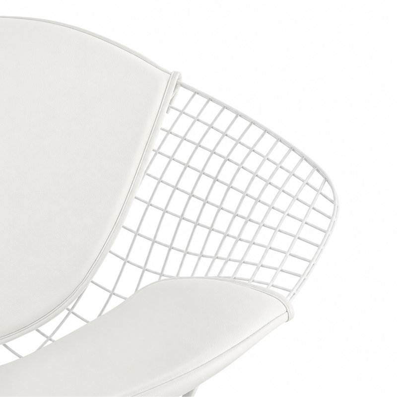 Fauteuil Diamond avec structure blanche
