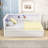 Tynise Twin Upholstered Daybed with USB Ports, LED Lighting and Twin Trundle-1513366491