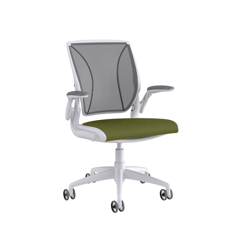 Diffrient World Wool Task Chair, White, Catena/Caraway, Corde/Medium Gray