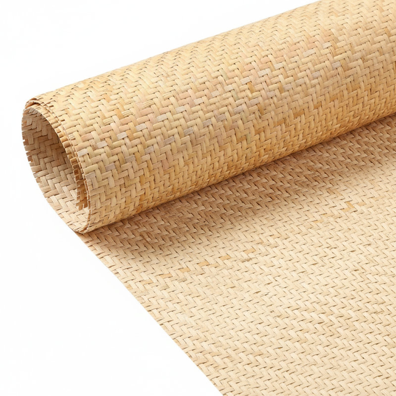 Rouleau de feuille V-Weave Natural Rattan, H 0,1 po x l 16 po x P 118 po