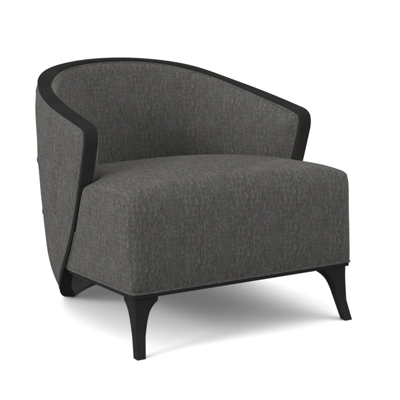 Fauteuil demi-tonneau l 30 po Peregrine, Espresso, Ivoire pétillant