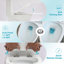 Toilette une pièce en céramique pour salle de bain, 12 po, 1,24 / 1,6 GPF, double chasse avec siège à fermeture douce, puissant double chasse CARTE 800 g