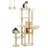 Multi-Level Cat Tree Cat Tower With 3 Removable Pompom Sticks, Cat Condo With Hammock, Scratching Post & 2 Perches-1580307554
