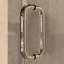 Porte coulissante de salle de bain 58 - 60 po X 76 po, verre trempé 5/16 po, finition, réduction du bruit avec porte en alcôve, système de fonctionnement en douceur