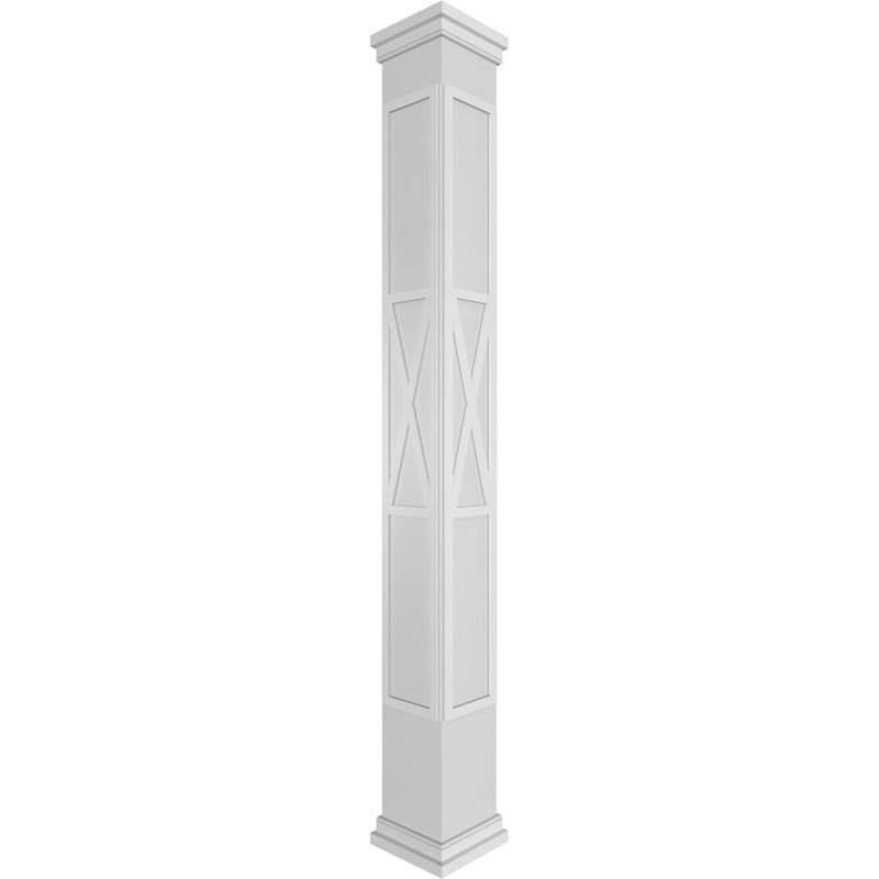 Colonne carrée de style campagnard non effilé Craftsman Classic, H 120 po x l 11,625 po x P 11,625 po