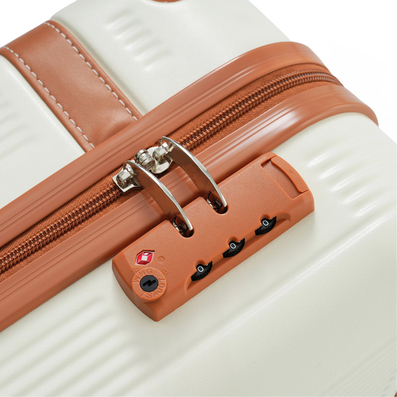 Ensemble de valises Hardshell 3 pièces, valise de cabine 20 pouces avec roulettes pivotantes, verrou TSA, ABS léger et durable pour les voyages d'affaires