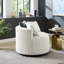 Fauteuil en velours côtelé avec roulettes, siège moderne et confortable