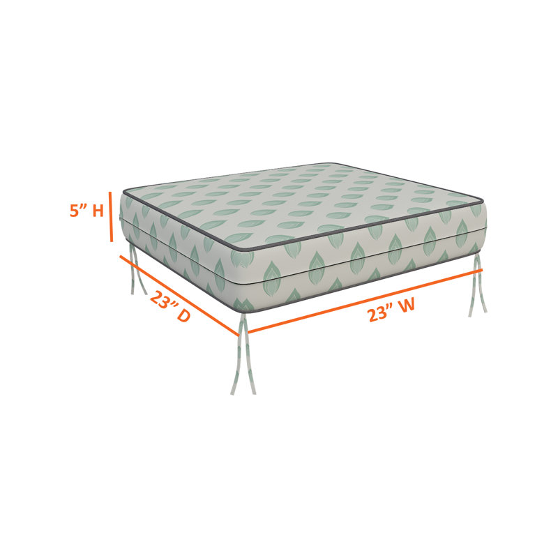 Housse de coussin d'extérieur, H 5 po x l 23 po x P 23 po