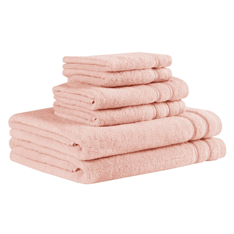 Ensemble de serviettes 100% coton 400GSM Essential, Rosé, Ensemble 6 serviettes de bain