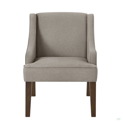 Mid Century Modern Accent Chair,Upholstered Fabric Armchair with Solid Wood Legs,Lounge Reading Chair for Living Room,Bedroom,Office
