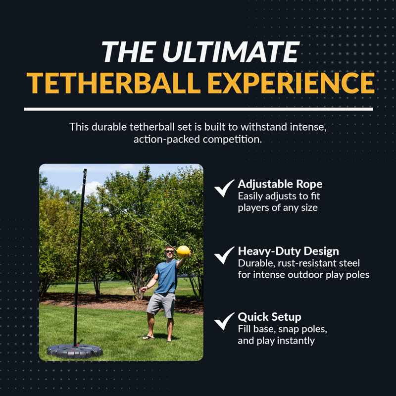 Weather-Resistant Tetherball Set