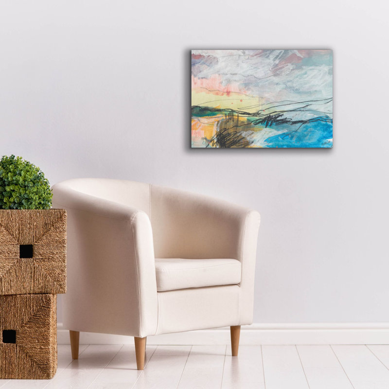 «All The Night Tide» par Jan Weiss, art mural sur toile, H 18 po x l 26 po x P 0,75 po