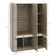 6-Doors Wooden Wardrobe-365208648