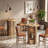 Wooden Round Bar Table With Hidden Storage, 35.4" Bar Height Cocktail Table-594011393