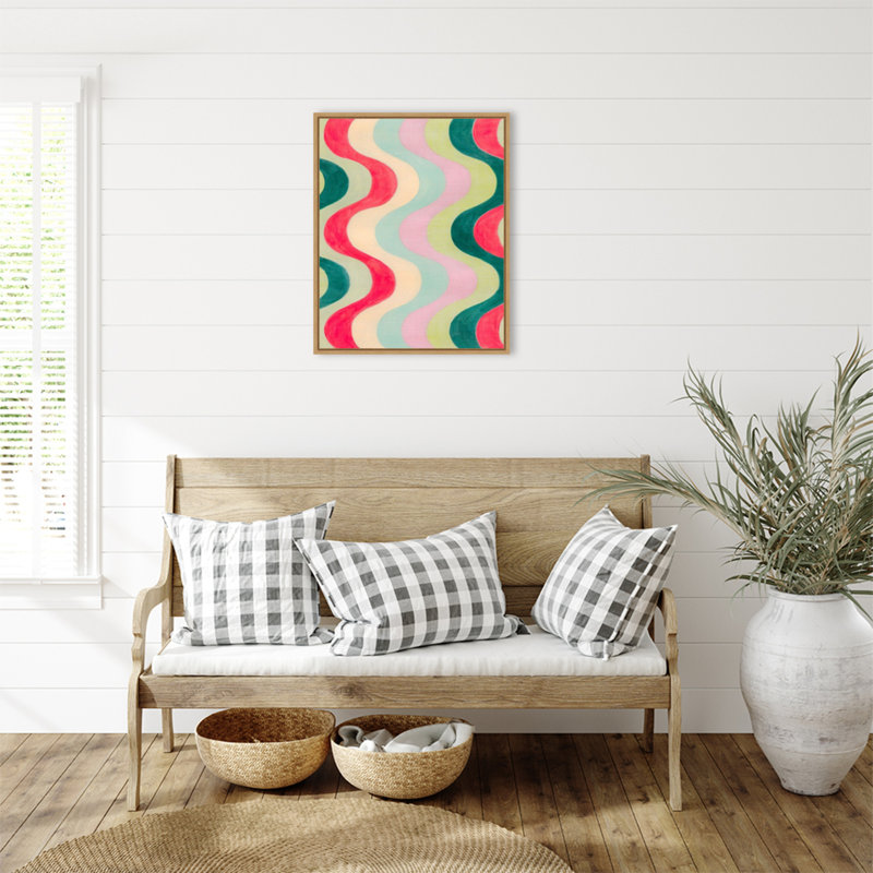 «Eclectic Waves I» par Grace Popp, reproduction d'art sur toile encadrée, H 28 po x l 23 po