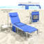 Chaise longue de piscine, chaise de bronzage avec trou pour le visage et table d'appoint