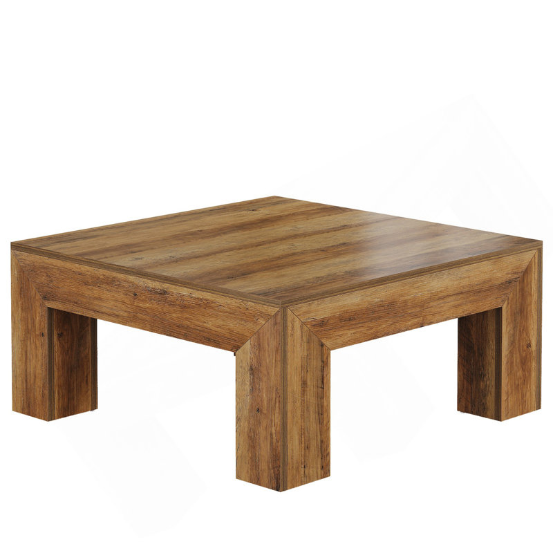 Table basse carrée rustique 39,37 po pour salon