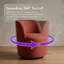Fauteuil demi-tonneau 1 pièce avec pivotement sur 360 ° pour la cuisine et la salle à manger-291976399