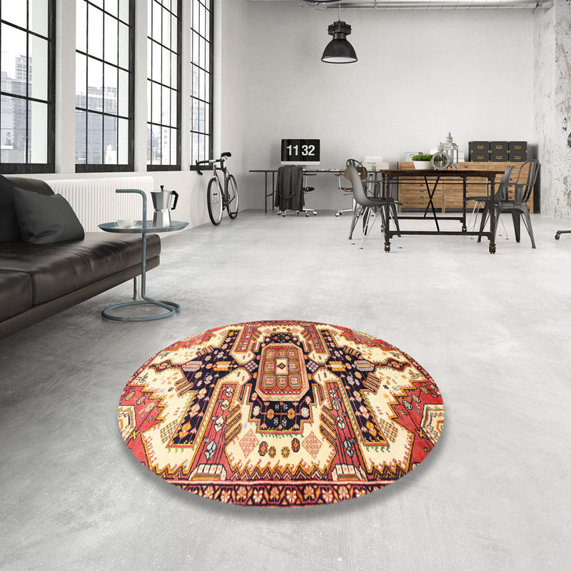 Southwestern Indoor Rug, Round 6'