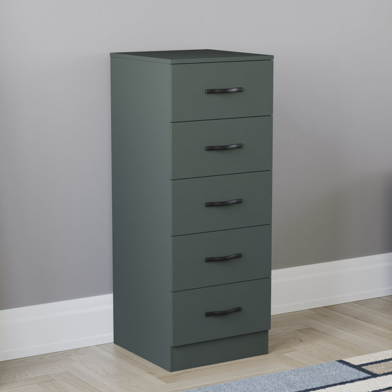 Maybery 34.5cm W 5 - Drawer Chest of Drawers, Jasper Green