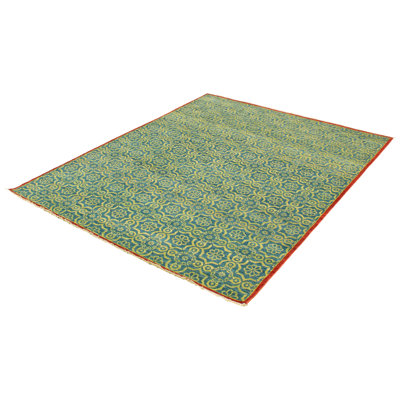 Brooke-Marie One-of-a-Kind Rectangle 8' X 10'1" New Age Wool Area Rug in Light Green