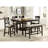 Finish Counter Height Bench 1Pc Fabric Upholstered Casual Style Dining Room Furniture-453571834