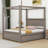 Zaelin Full Size Wood Canopy Bed with four Drawers-1329302165