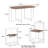 7 - Piece Dining Set, Space-Saving Compact Design, Contemporary Modern, Dining Room