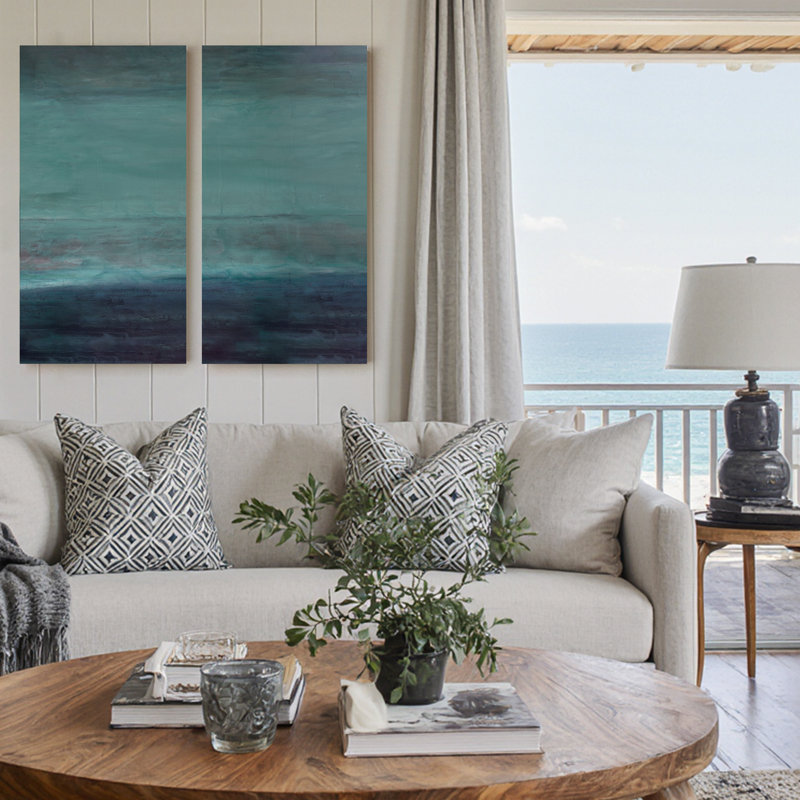 «Oversized Abstract» par Tristan Scott - Ensemble de 2 reproductions d'art sur toile, H 40 po x l 40 po, Toile tendue
