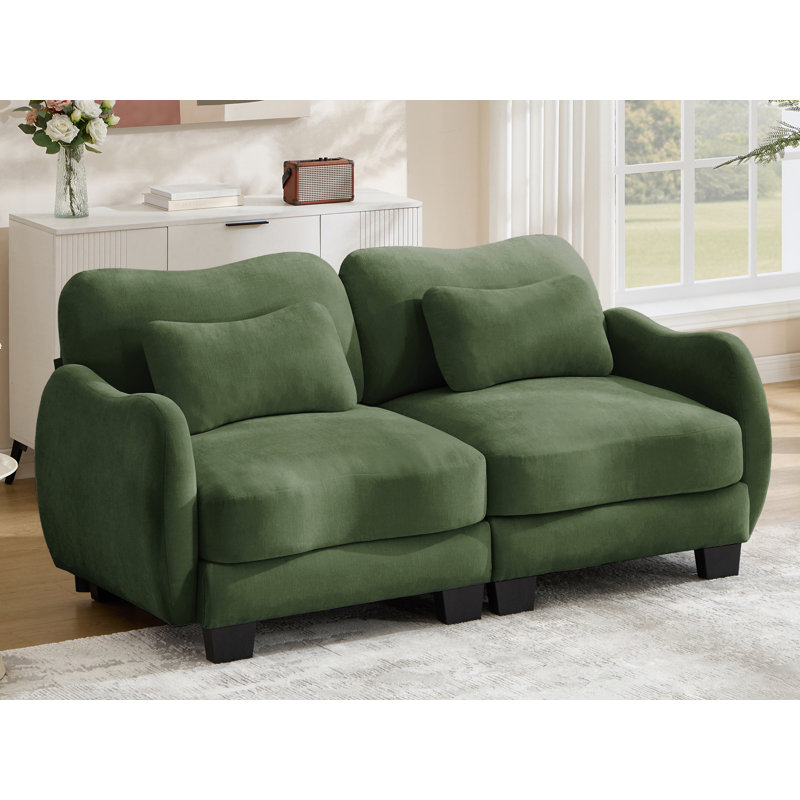 Causeuse rembourrée 70,8 po, Green