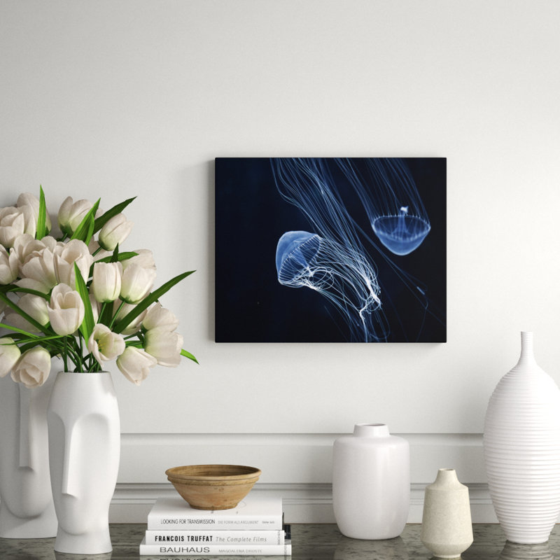 Jelly Fish Parade Two Print, 16" H x 20" W x 1.5" D