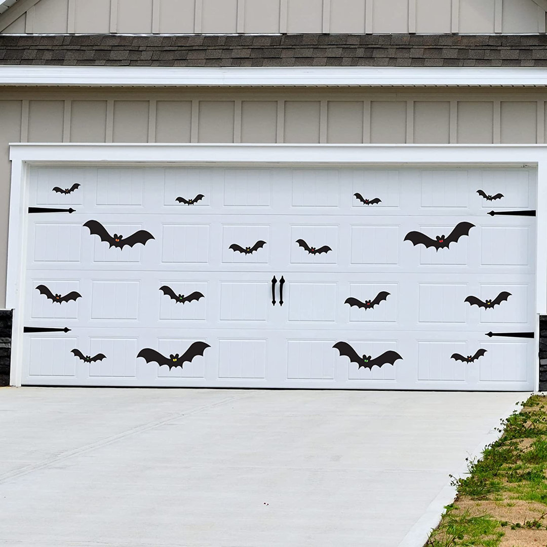 16 Piece Halloween Bats Magnets Door Mural The Holiday Aisle®