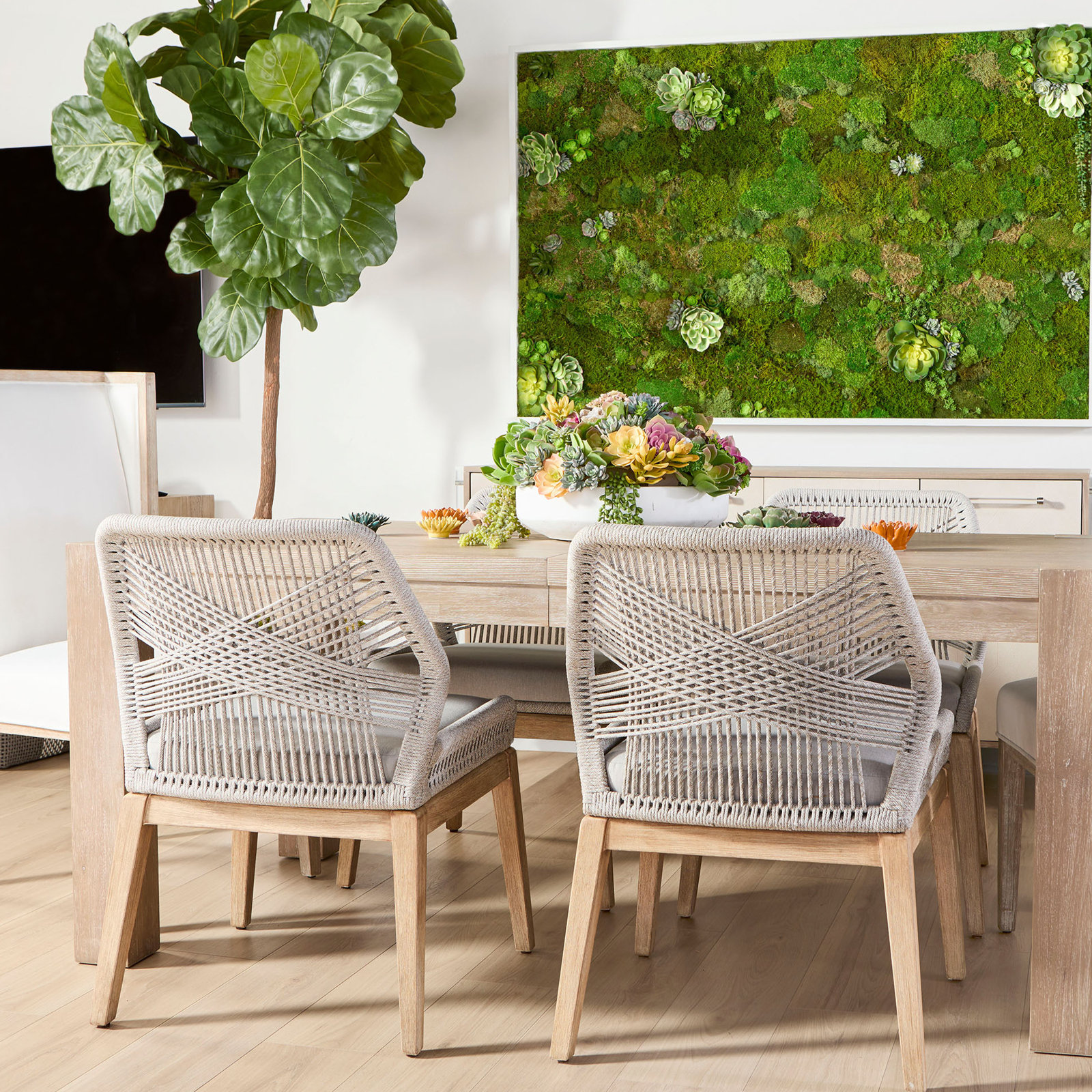 Mitali Cross Back Side Chair, Pumice