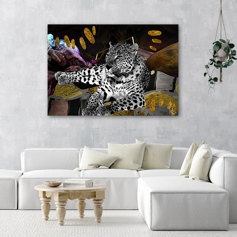 Lampart Colorful Abstract - No Frame Print on Canvas, 70cm H x 100cm W