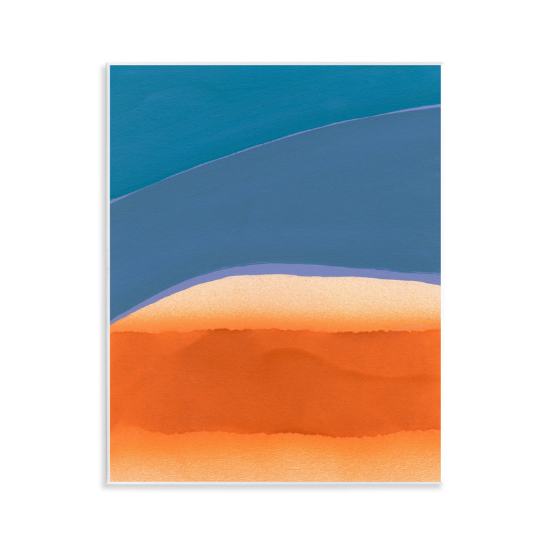 Art moderne sur plaque, "Modern Desert Sunrise" par Jodi Fuchs