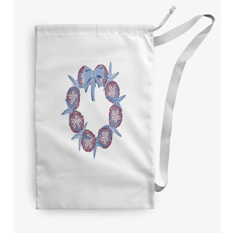 Sac à linge SS Christmas, Blanc / mauve, Moyen (H 36 po x l 28 po)