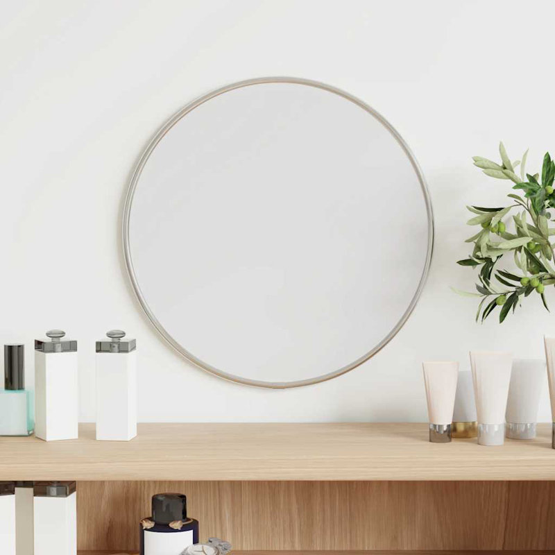 Jenkintown Round Mirror, 30cm x 30cm, Silver