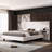 Queen Size Platform Bed with Headboard, Modern Velvet Upholstered Platform Bed with 2 Nightstands, with diamond tufted-108779939