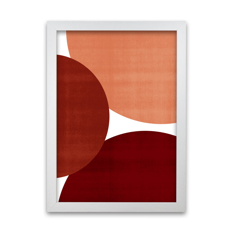 Abstract Art Reds Original - Print, White Frame, 59cm H x 42cm W x 3cm D