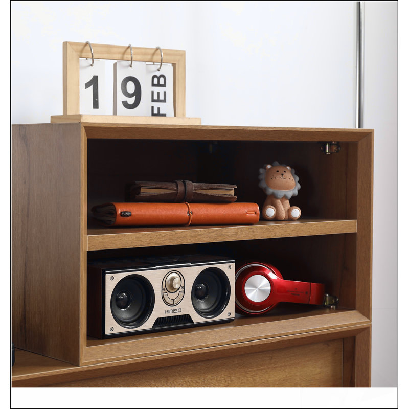 ANTIQUE HALLWAY BENCH CABINET IN OAK COLOR Simple design, comfortable and durable, multi-functional bench