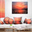 Coussin en seascape de soleil en mer-29342903-29342899