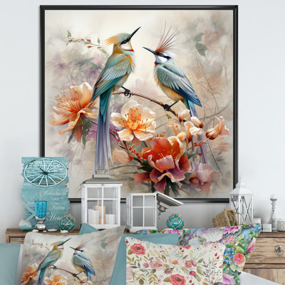 Birds Of Paradise Charm In Winter - animaux, reproduction sur toile