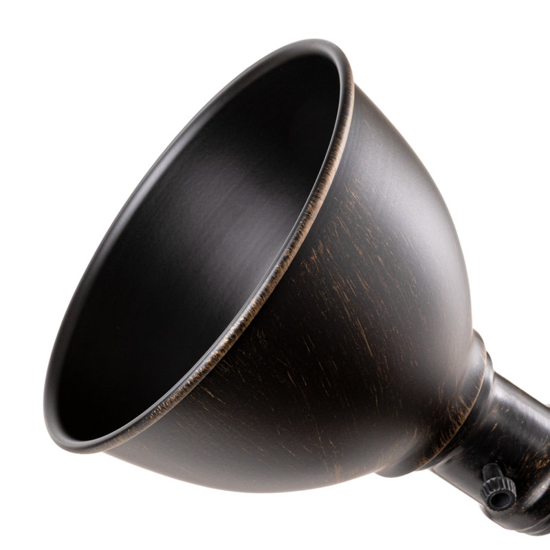 Lampe de bureau réglable en métal noir 27 po Burak