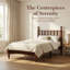 Lit plateforme simple en bois-375844207